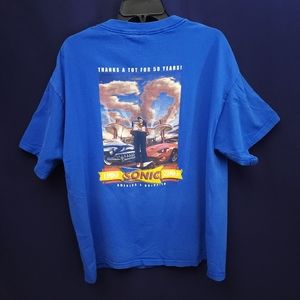 VINTAGE 2003 Sonic Drive Thru Blue Tee XL